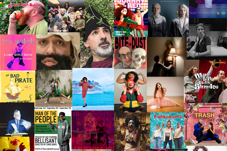 A compilation image of all Fringe Festival 2023 shows featuring alums